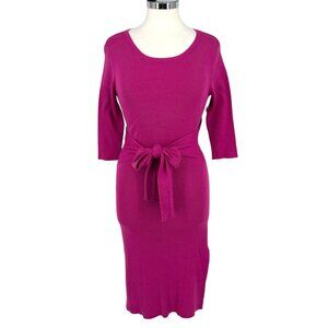 Lumiere Tie Waist Pink Sweater Dress Pink Size Small NWT
